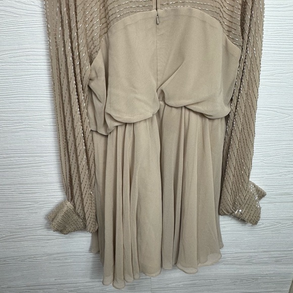 ASOS DESIGN linear yolk embellished mini dress - Picture 9 of 10